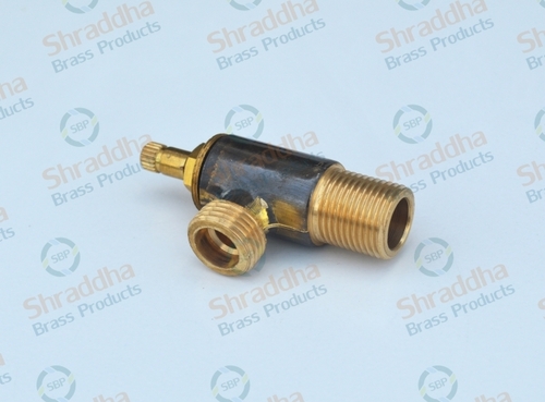 Brass Angle Cock - Brass 1/2"-1" Grooved Thread, 10 Bar Pressure | Corrosion Resistant, Compact Design, Smooth Finish, Durable