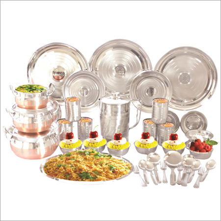 Dinner Set with Copper Handi