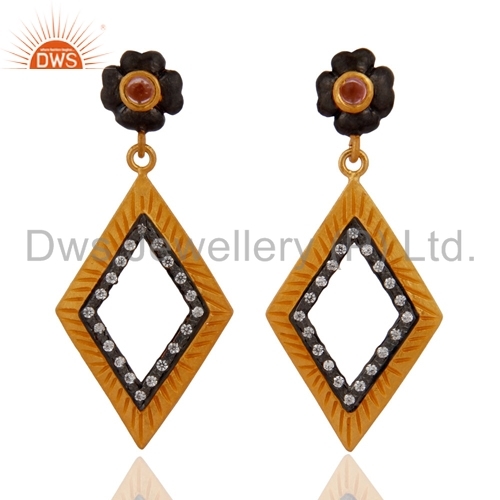 Cz Pink Tourmaline Gemstone Earrings Jewelry Gender: Women