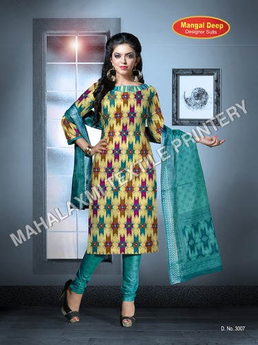 Multicolor Mangal Deep Cotton Designer Suit