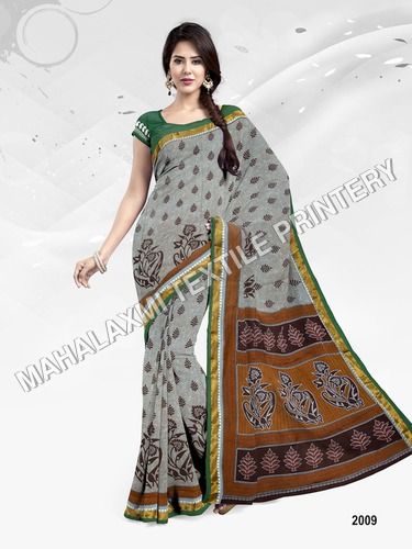 Pure Cotton Saree With Resham Border