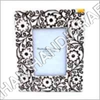 Photo Frame - Wood, Outer 11x9 Inches, Photo Size 7x5, White Rustic Finish - Smooth Edges, Attractive Patterns, Antique Imitation Style