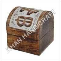 Wooden Round Box - Wood, Lightweight, White Rustic Finish | Antique Imitation Style, Polished, Termite Proof Design For Secure Storage