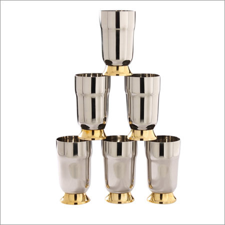 Glasses with brass base