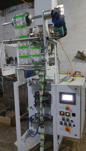 Automatic Spice Powder Packaging Machine - 50g to 500g Capacity, White Color | Smart PLC Control, Low Noise Operation, High Accuracy Auger Filling