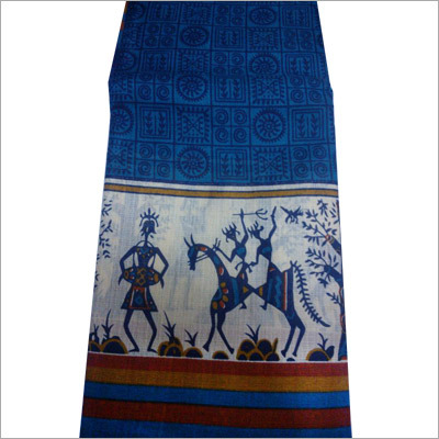 Warli Printed Art Silk Saree