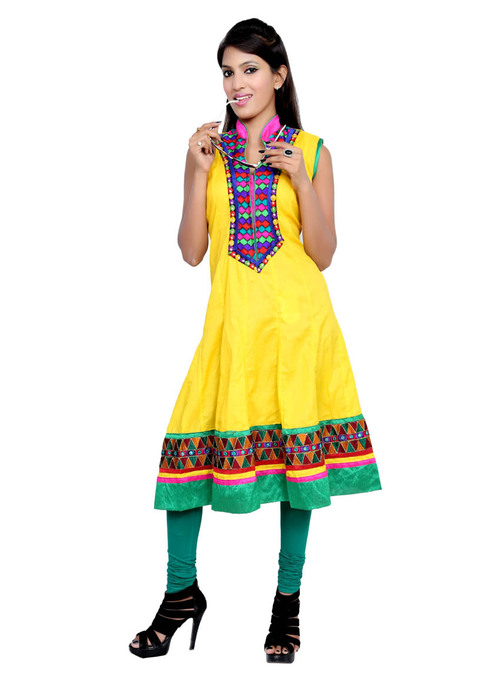 Port Festive Sleeve Printed Womens Kurti