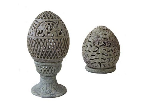 Marble Lamp Stand with Jaali Work