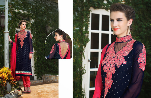  Blue Anarkali Suit