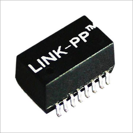 10/100Base-T HR611464 Lan Transformer - Black Toroidal Coil, 16 Coils, 1500Vrms Isolation Voltage, SMD, UL Certified, PoE Support