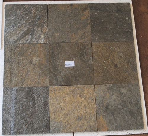 Desert Gold Slate Stone - Slate Stone 12x12 Inch Gray, Durable Elegant Natural Finish