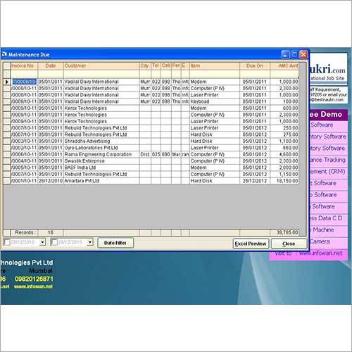Annual Maintenance Software Design