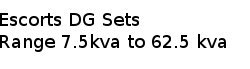 Escort DG Sets