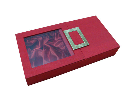 Silk Dry Fruit Box - Cardboard, 10x6x3 Inches, Red | Magnetic Closure, Elegant Design, Durable, Eco-Friendly
