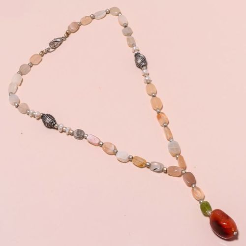 16INCH NATURAL GEMSTONE BEADED NECKLACE READY TO WEAR # BN752