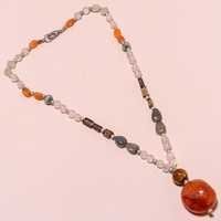 Round 16inch Natural Gemstone Beaded Necklace Ready To Wear # Bn761