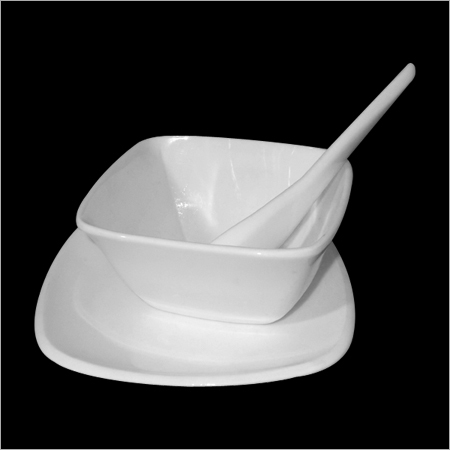 Acrylic Square Soup Bowls Set