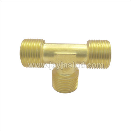 Brass Gas Three Way Tee Connector