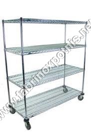 Metro Racks - Steel, 4 Layer, Silver , High Strength, Corrosion Resistant, Highly Durable, Ideal for Industrial and Supermarket Usage