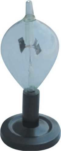 Crookes Radiometer Single - Aluminium Material, 5-10 Kg Weight | Set Of Four Mica Vanes With Blackened Sides On Bakelite Stand In Glass Bulb