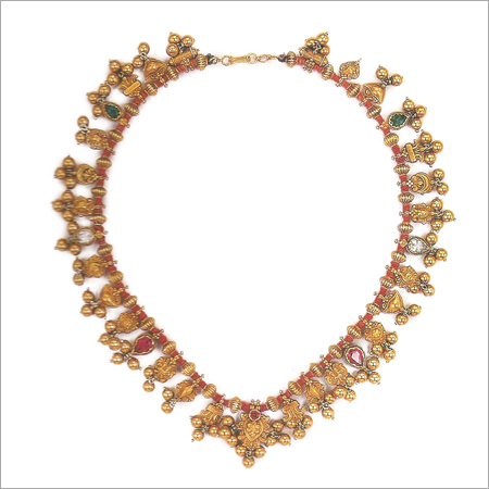 Multi Colored Gold Necklace