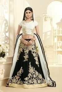 Wedding Lehenga - Georgette And Banglori Silk With Net Dupatta | Heavy Embroidery, Customized Up To 42" Size, Ethnic Style
