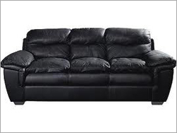 Bed Cum Sofas - Leatherette, 78x36x36 inches, Black | Solid Wood Frame, Space Saving, Dual Function, Comfortable Seating