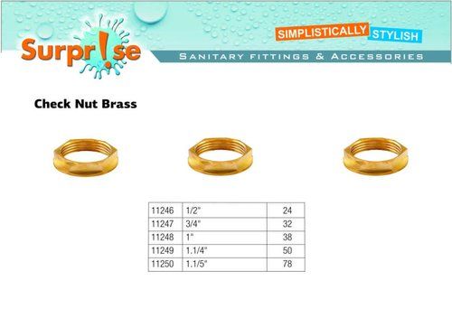 Brass Check Nut Weight: 20-40 Grams (G)