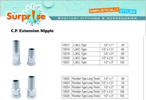 CP Brass Collar Hex Extension Nipple