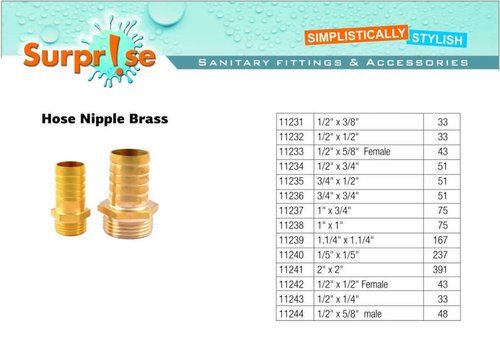 Brass Hose Nipple