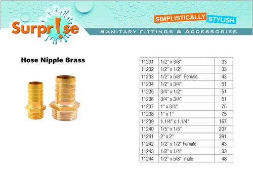 Brass Hose Nipple Weight 15 35 Grams g At Best Price In Jamnagar 