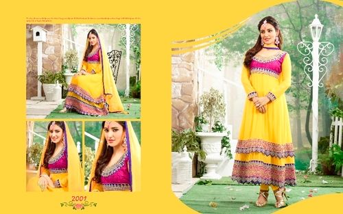 Yellow Ethnic Anarkali Salwar Kameez