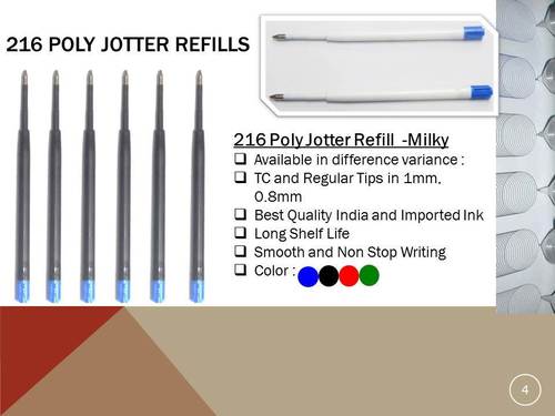 Plastic Poly Jotter Ball Pen Refills