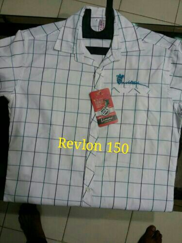 Shirt - Cotton, M, White, Checked | Collared, Soft Fabric, Stylish Design, Comfortable Fit, Easy to Wash