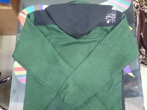 Shirt - Cotton Blend, Various Sizes, Green | Button Closure, Soft Fabric, Hooded Neck, Long Sleeves, Comfortable Fit