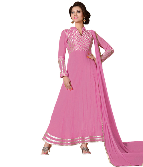Stylish Pink Anarkali Salwar Kameez