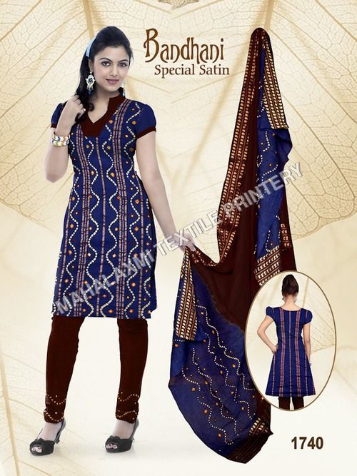 Bandhani Satin Cotton Dress