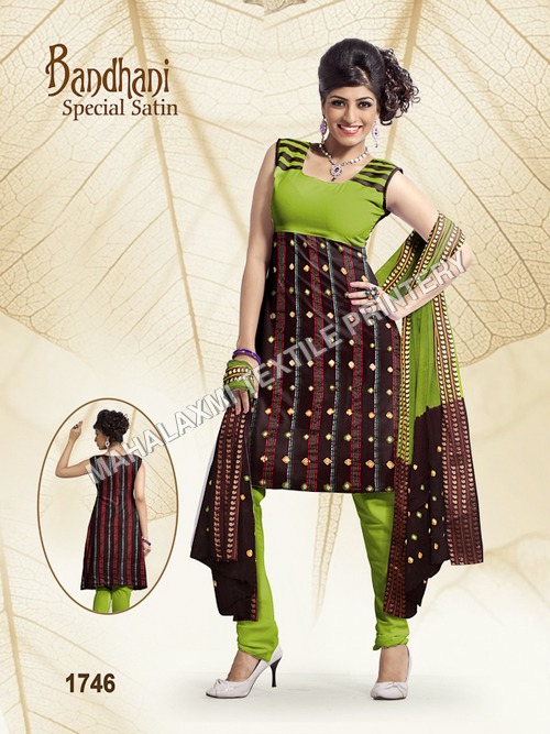 Bandhani Satin Cotton Dress