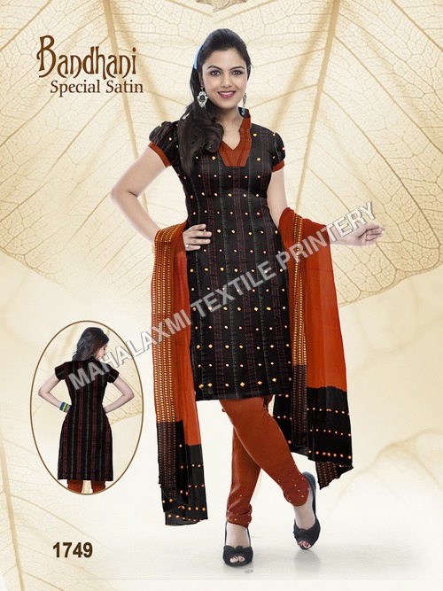 Bandhani Satin Cotton Dresses