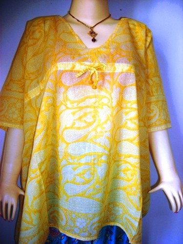 YELLOW COTTON KAFTAN