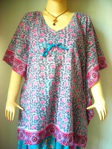 PINKY WHITE COTTON KAFTAN