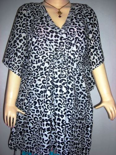 BLACK&WHITE COTTON KAFTAN