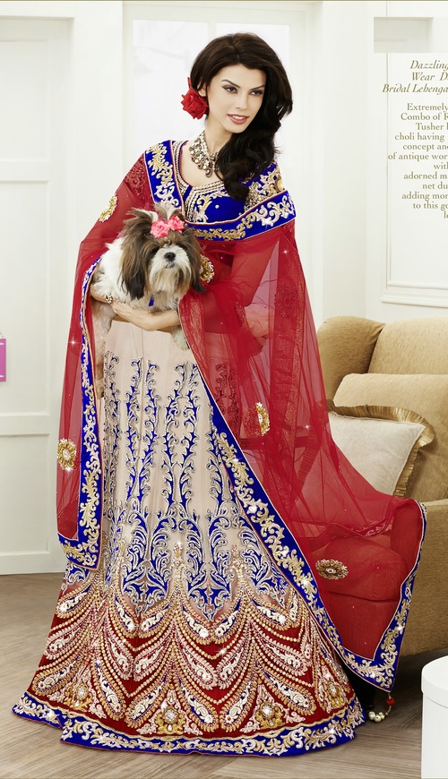 Dazzling Party Wear Designer Bridal Lehenga Choli - Net Silk, Custom Size, Red | Elegant Design, Antique Work, Rich Embroidery, Matching Dupatta