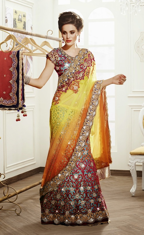 Harmonious Cut Style Lehenga Saree cum Ready to wear Saree