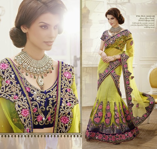 Heavy Flora Patch Worked lahenga choli