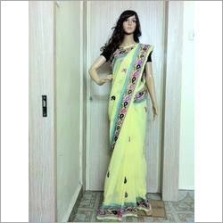 New Designer Sarees - Silk, 5.5 Meters, Pale Yellow | Embroidered, Elegant Design, Soft Fabric, Comfortable Wear