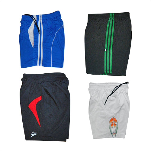 Sports Shorts - Polyester Fabric Adult Size Available in Blue Black Grey and White Plain Pattern Washed Finish