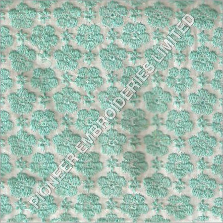 Embroidered Green Designer Fabric