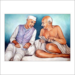 Nehru and Gandhi Painting