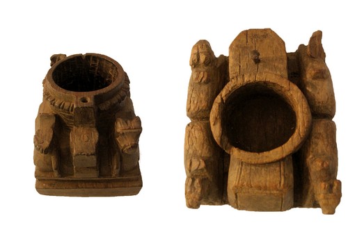 Wooden Cow Stand / Tikka Pot